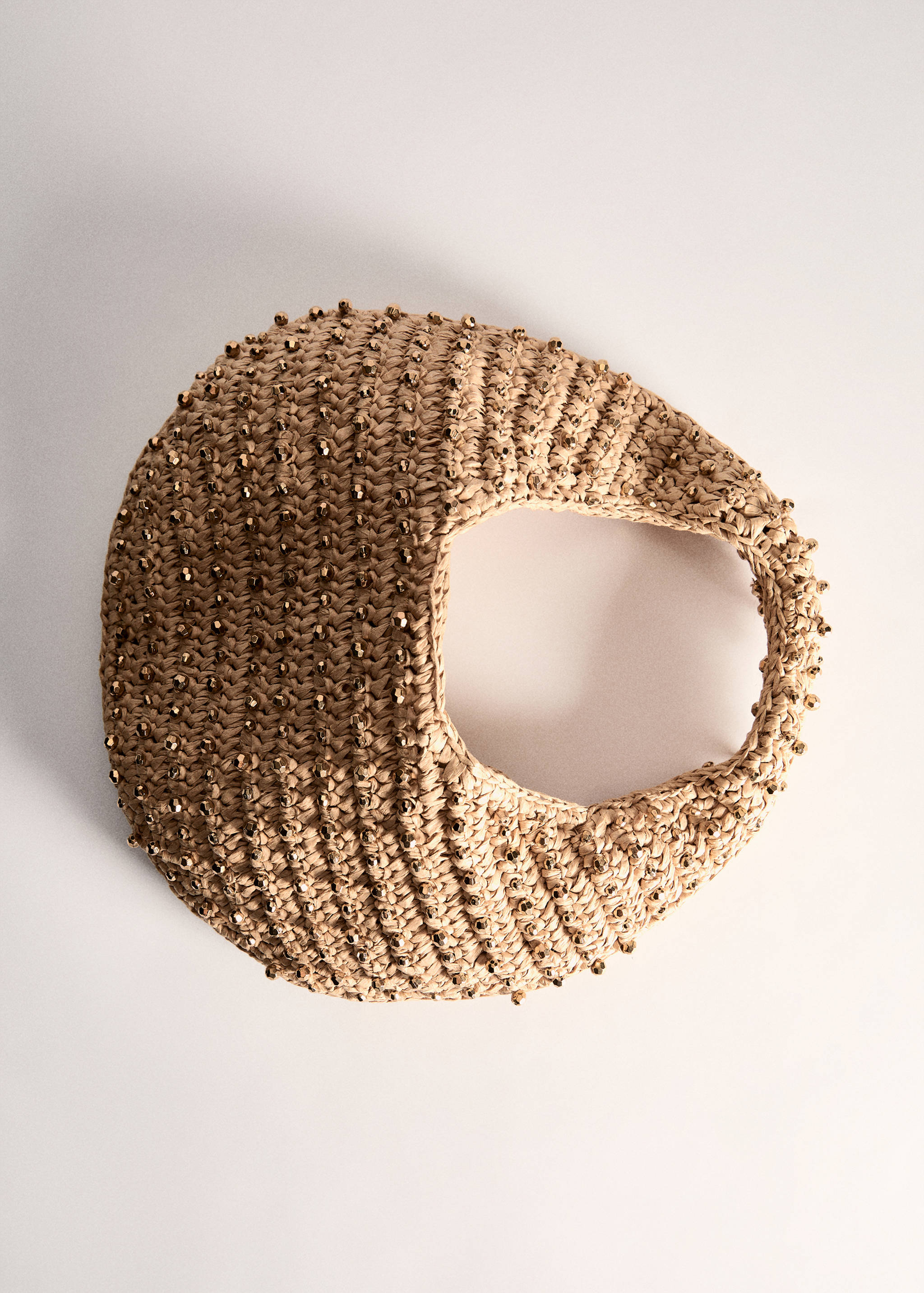 Naturfaser-Tasche mit Schmuckperlen - Detail des Artikels 5