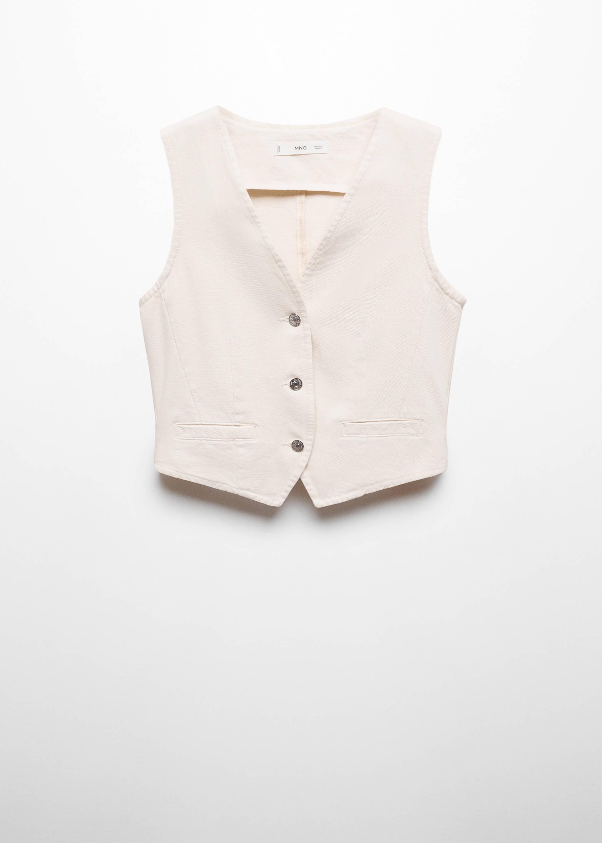 Buttoned denim vest - Article without model