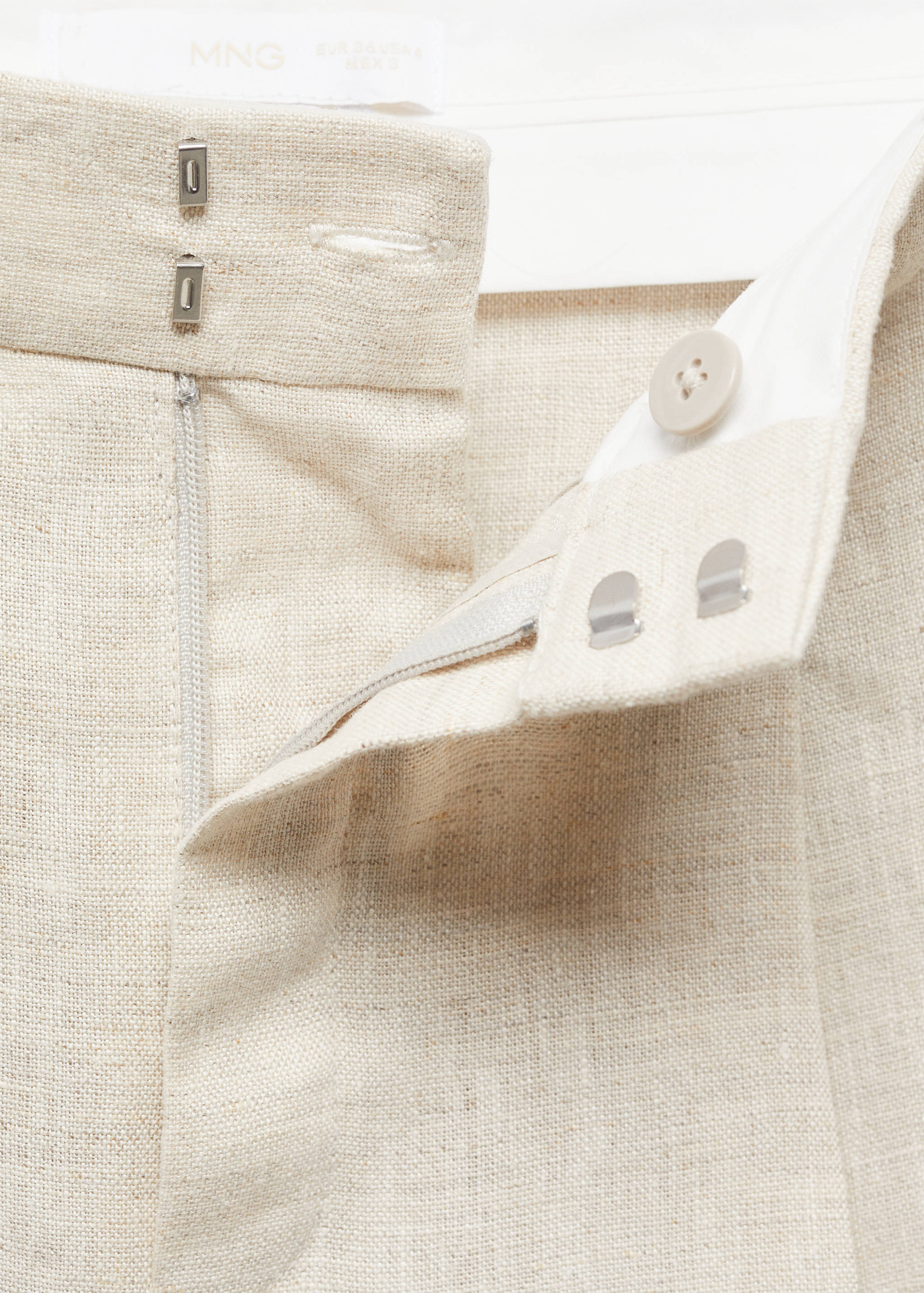 100% linen bermuda shorts - Details of the article 8