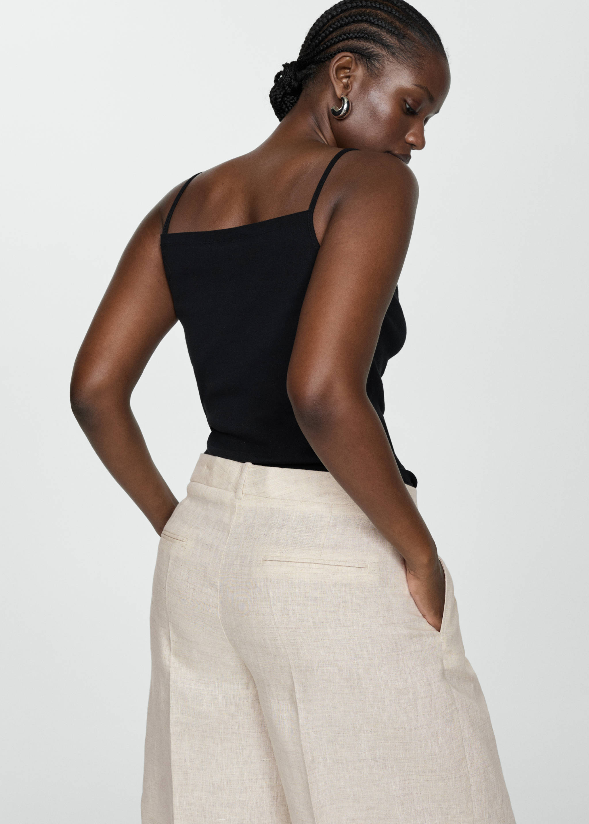 100% linen bermuda shorts - Details of the article 4