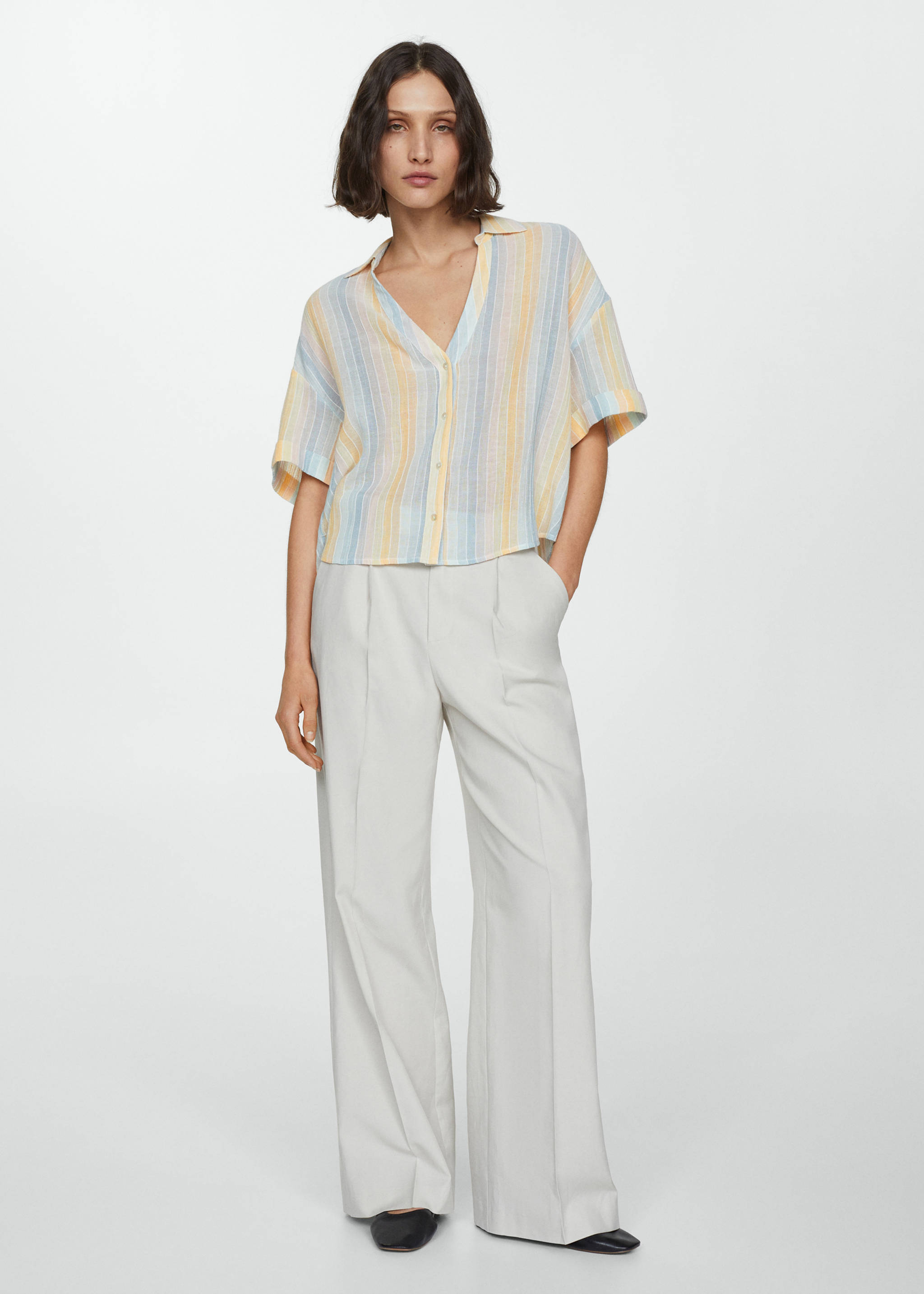 Semi-transparent striped shirt - General plane