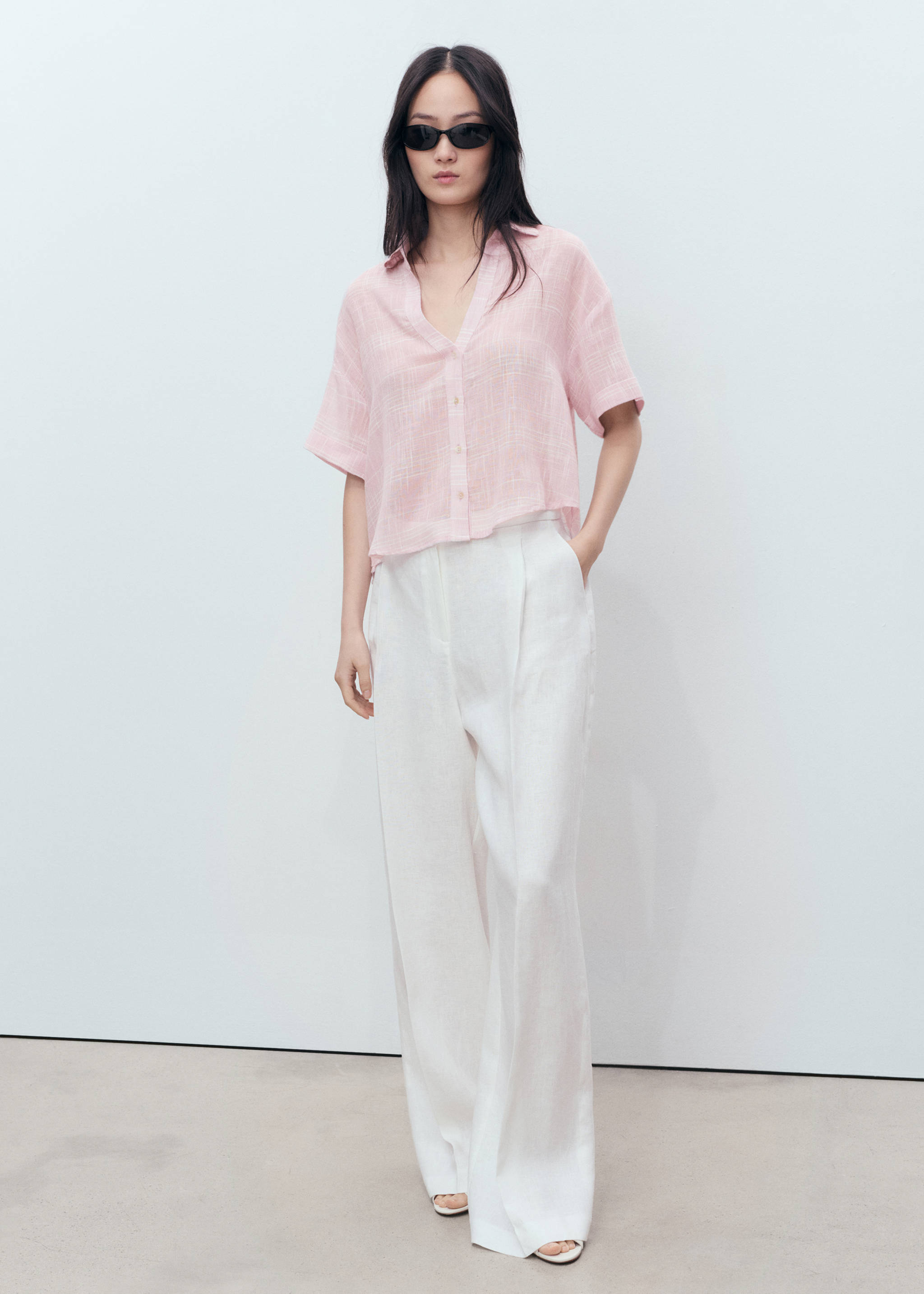 Semi-transparent striped shirt - General plane