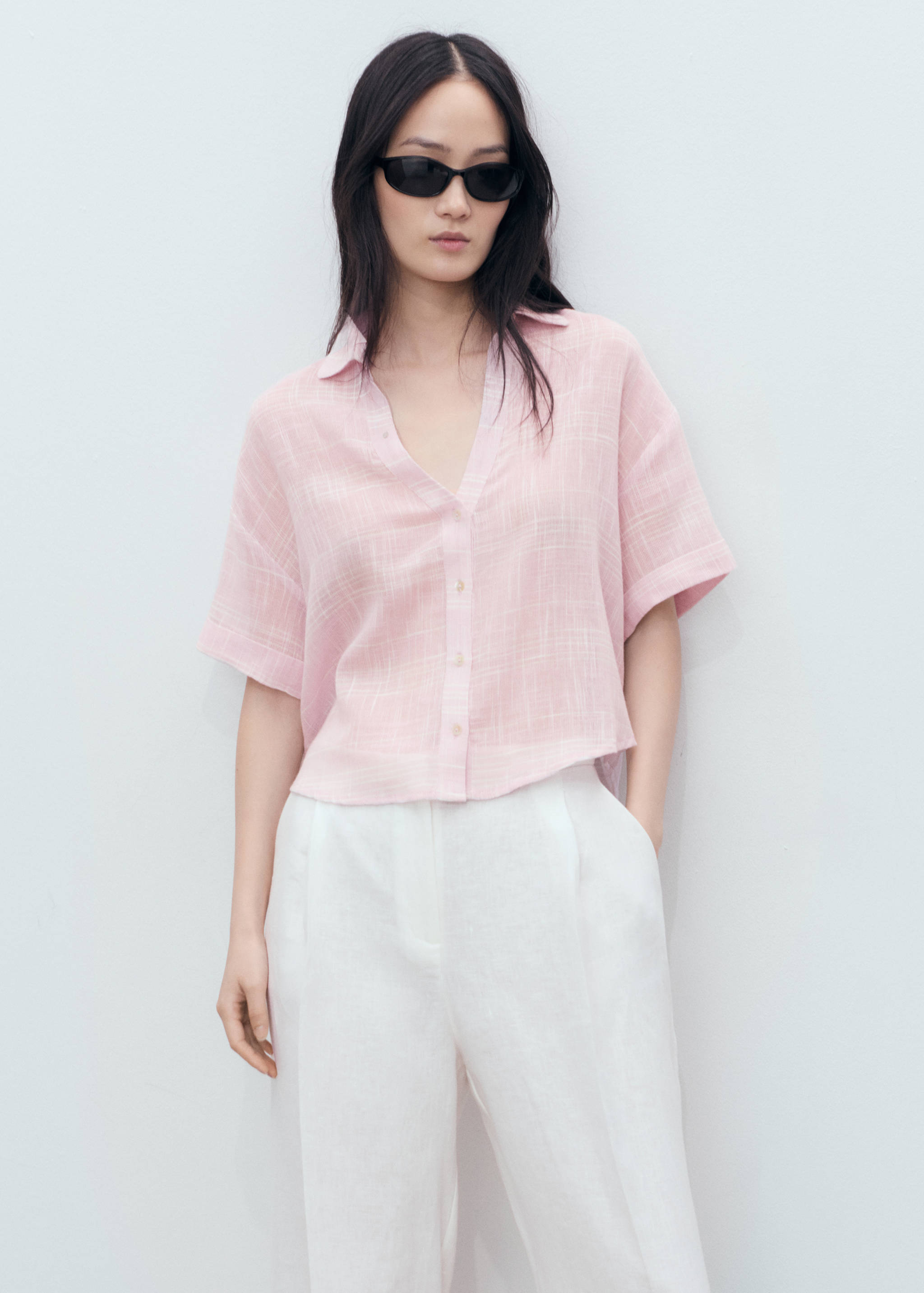 Semi-transparent striped shirt - Medium plane
