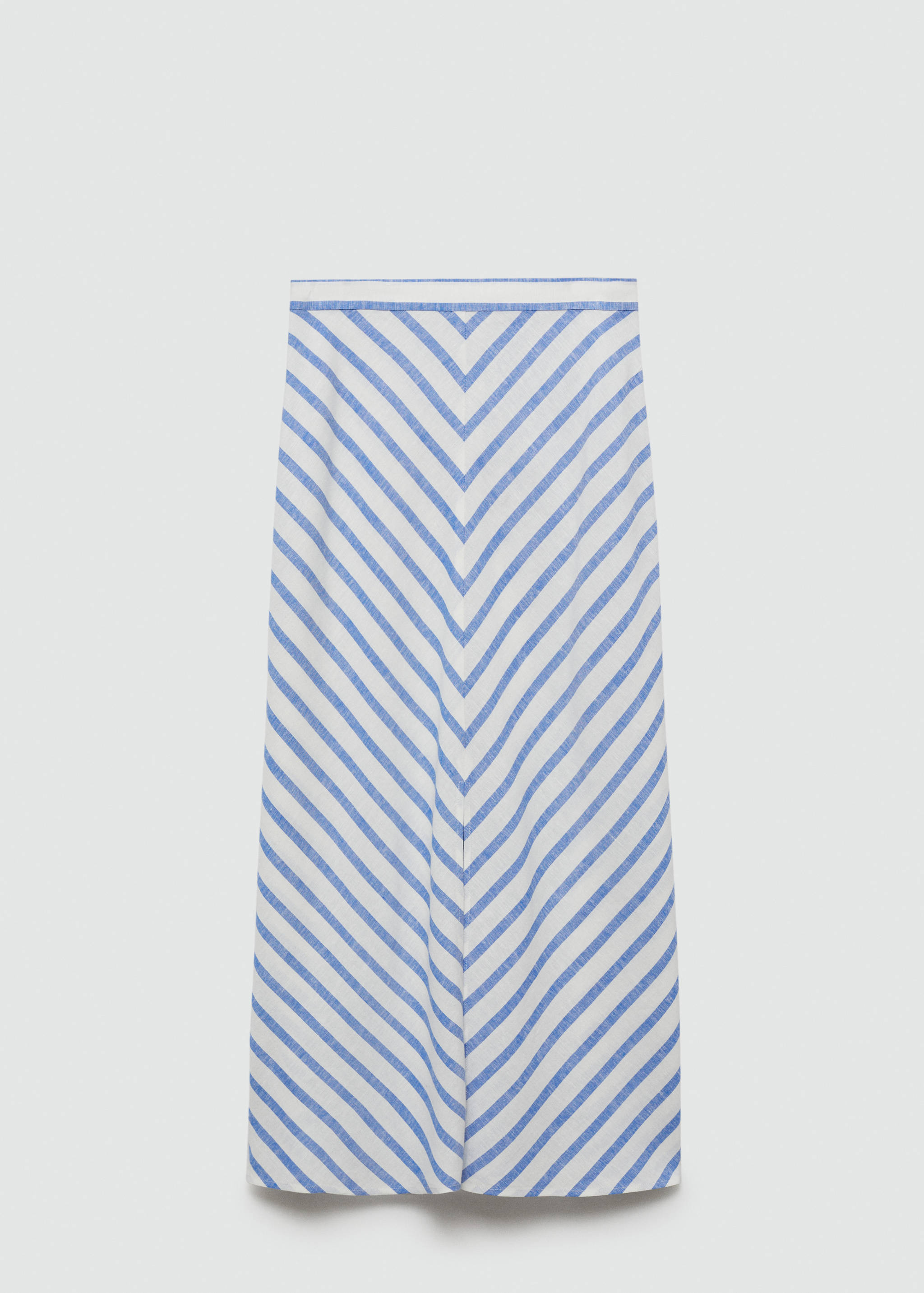Striped linen-blend skirt - Article without model