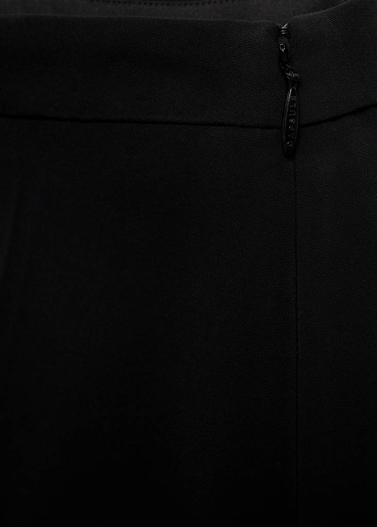 High-waist flared trousers — Black