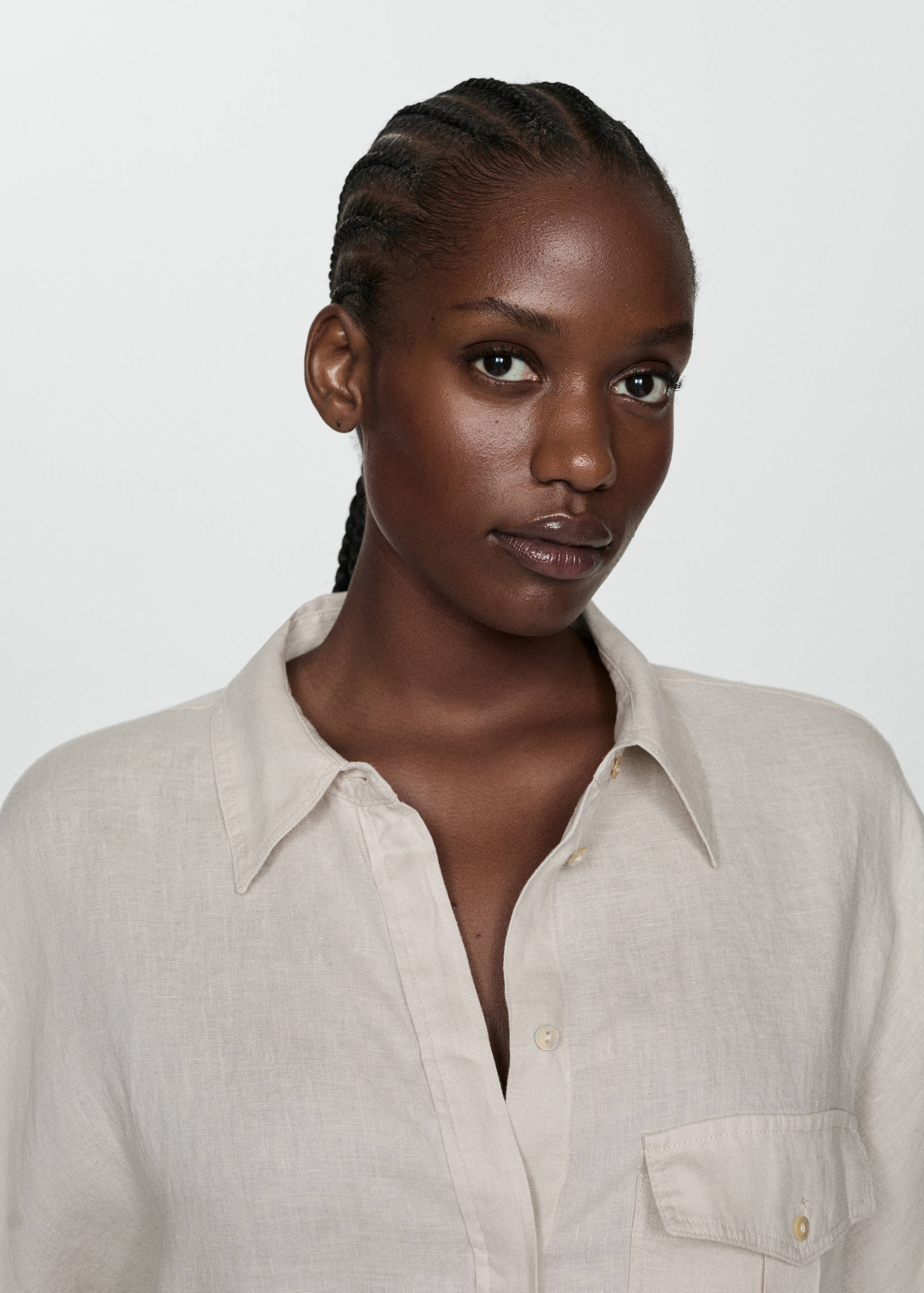 Pocket linen shirt - Details of the article 4