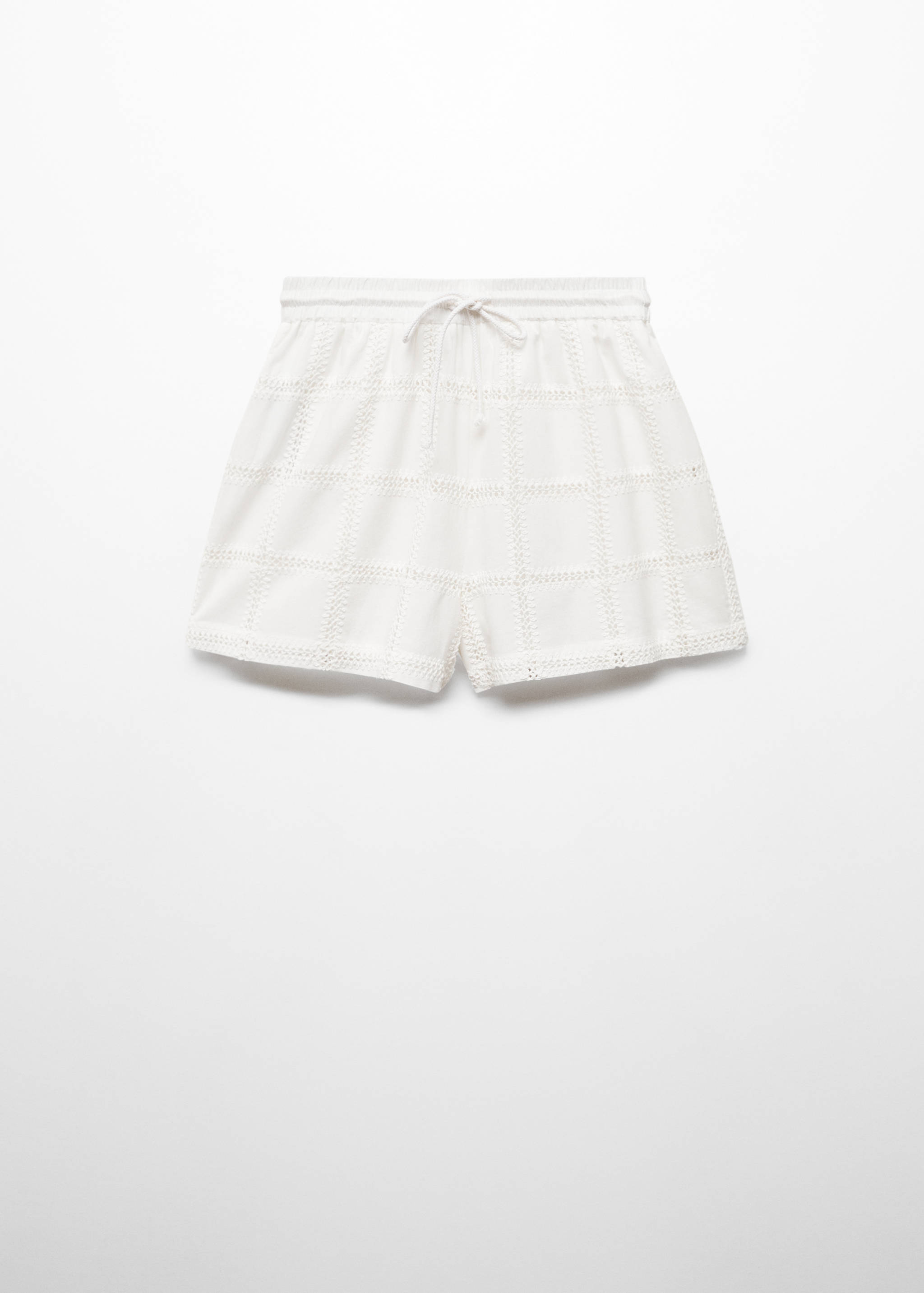 蝴蝶结刺绣短裤 - null