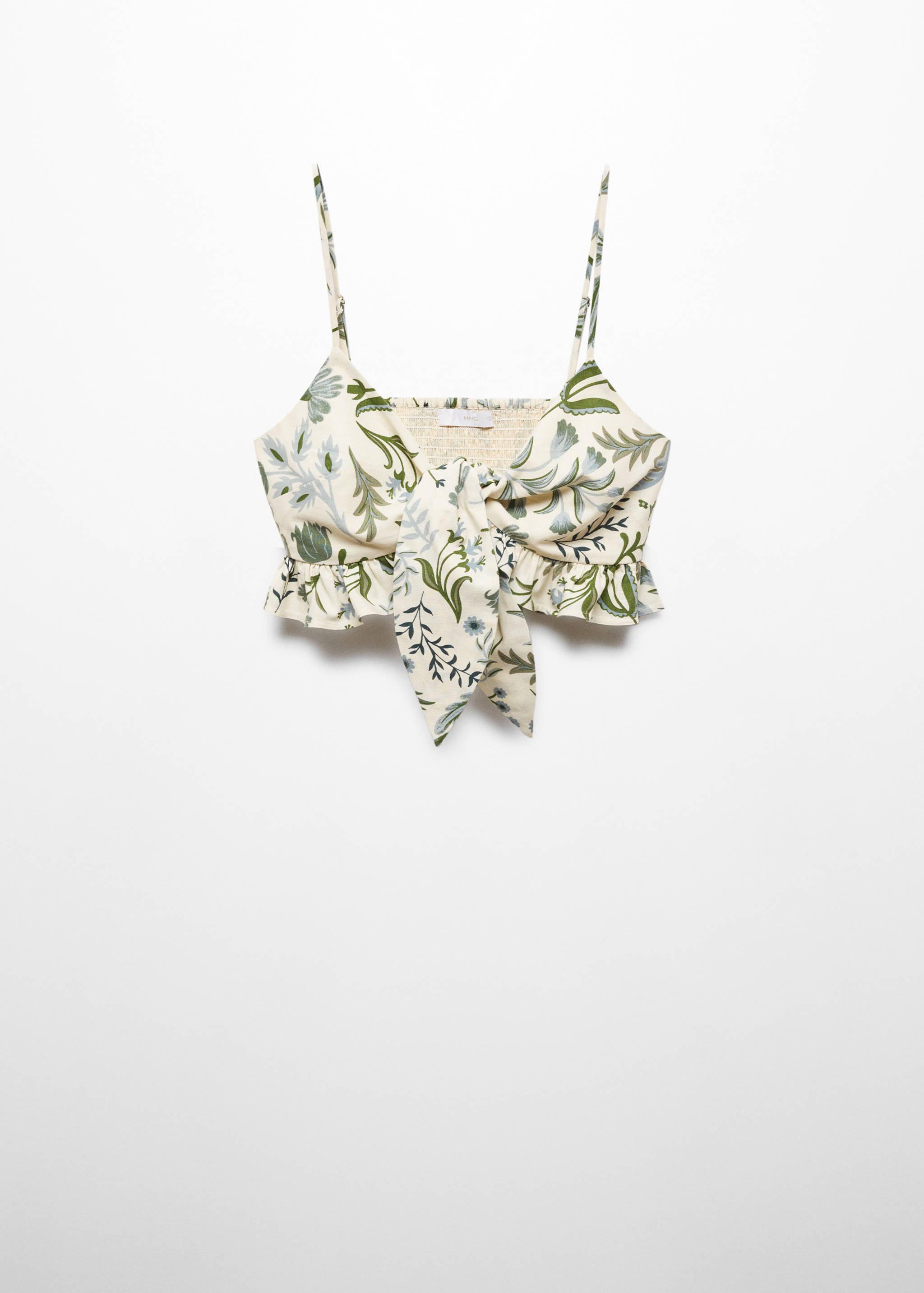 Printed crop top with bow - Article without model