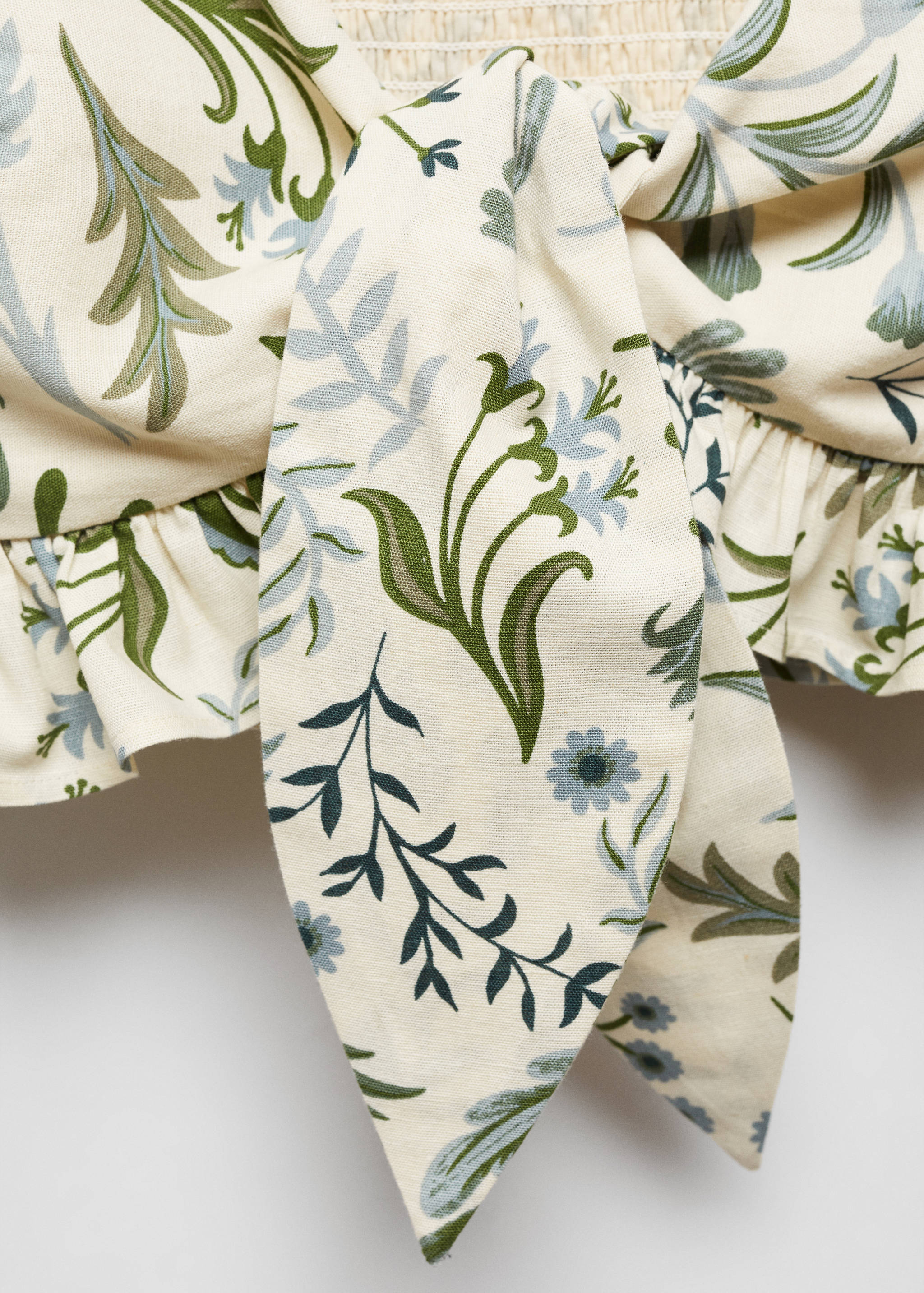 Printed crop top with bow - Details of the article 8