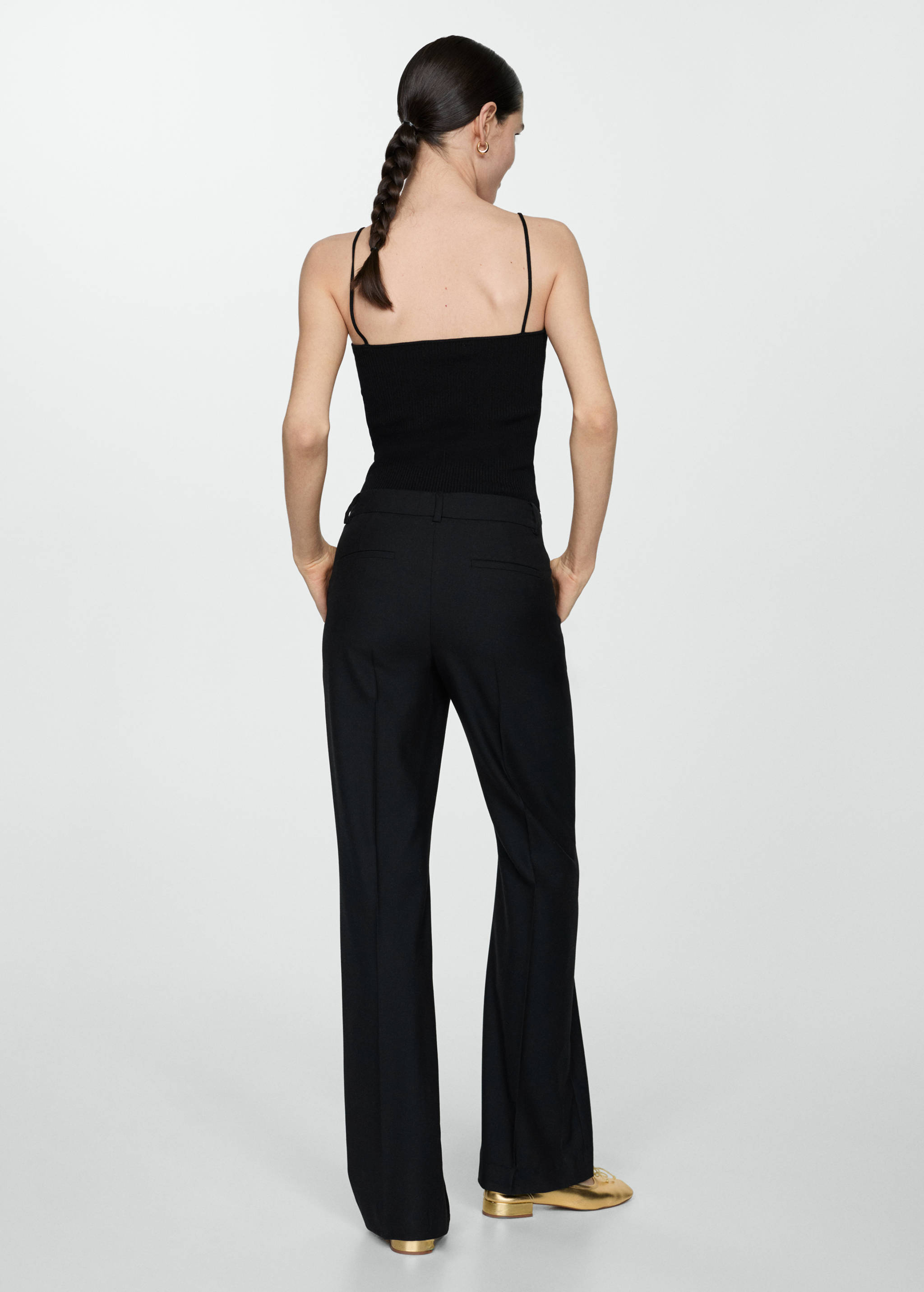 Top z dzianiny z metaliczną nitką - Tylna strona artykułu