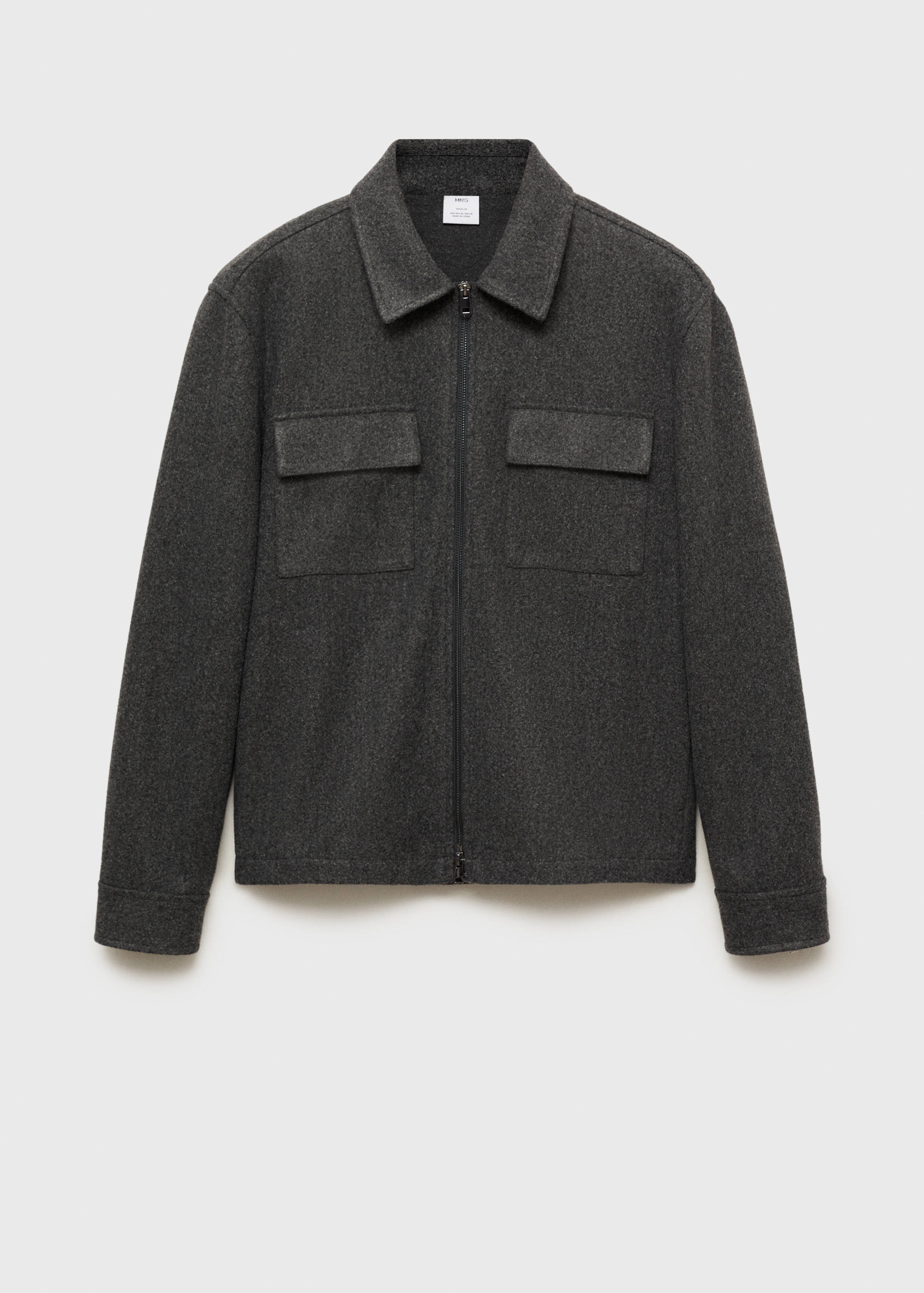 Regular-fit flannel jacket with pockets - Article without model