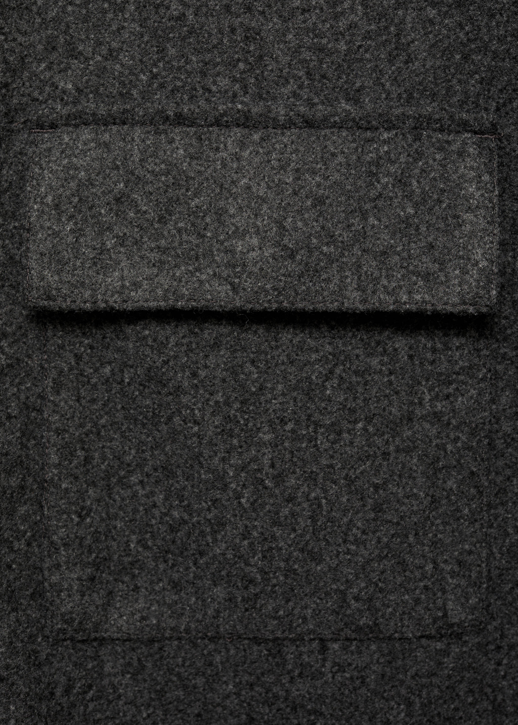 Regular-fit flannel jacket with pockets - Details of the article 0