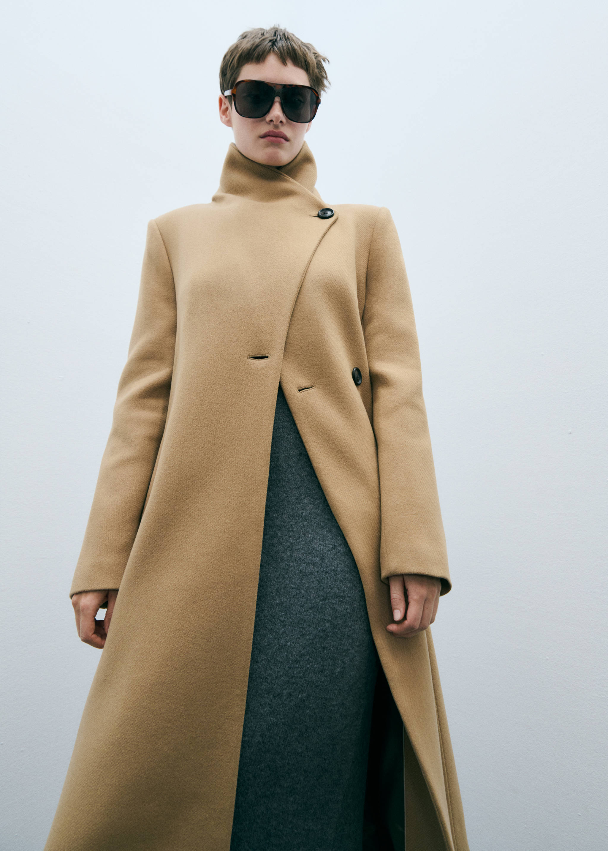Manteco wool coat with belt - Details of the article 6