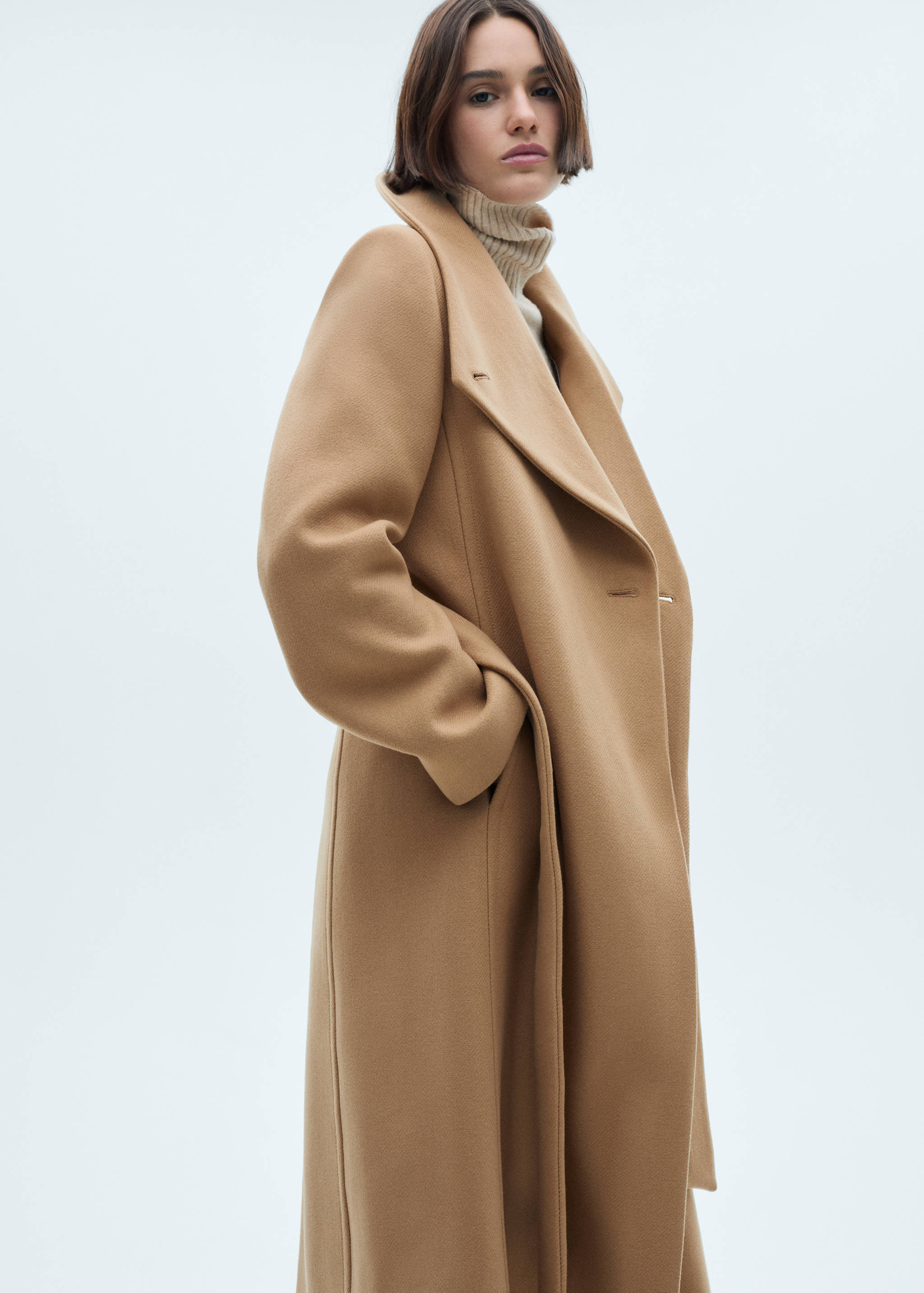 Manteco wool coat with belt - Details of the article 2