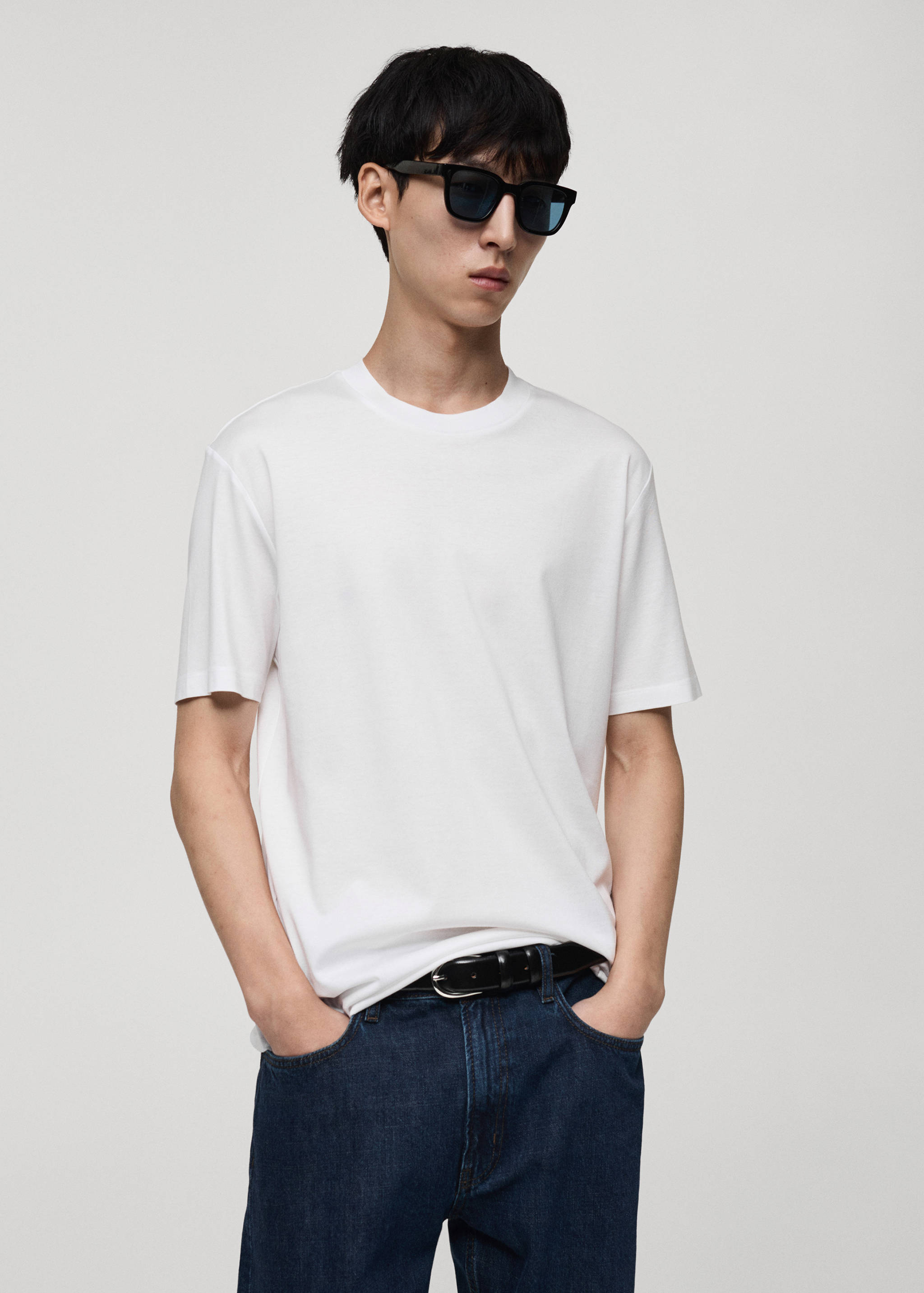 100% cotton T-shirt regular fit - Medium plane