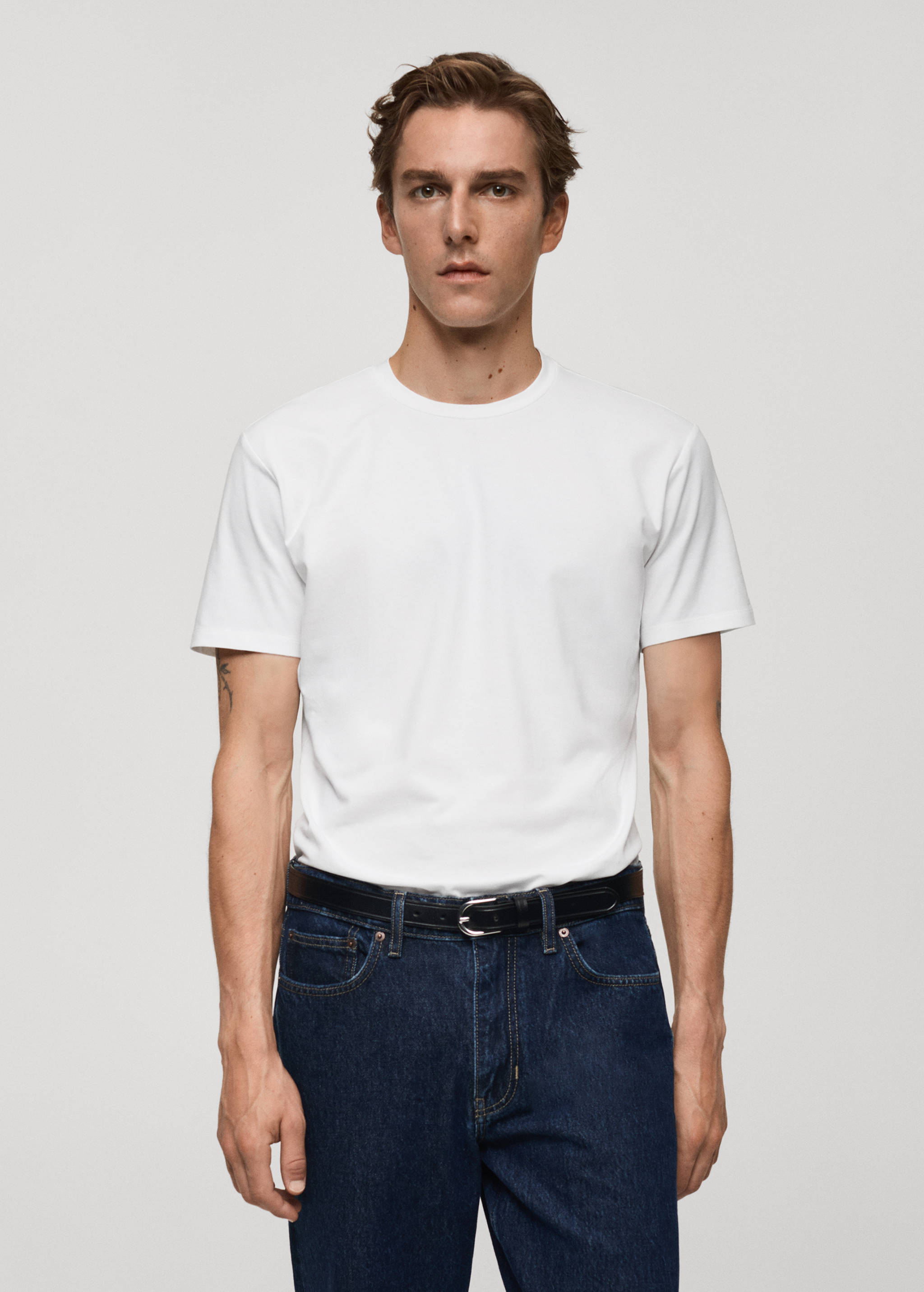 T-shirt coton stretch - Plan moyen