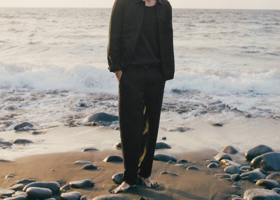 Men's beach outfit.