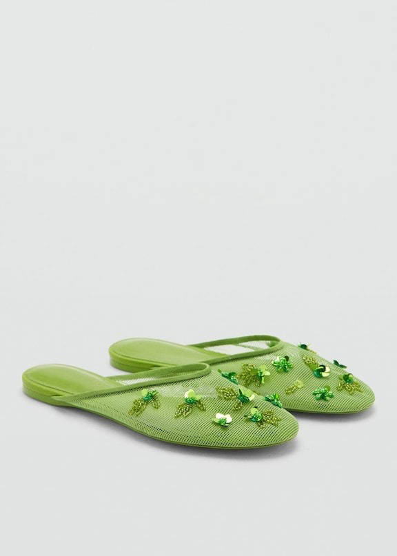 Combine lime green with shoes.