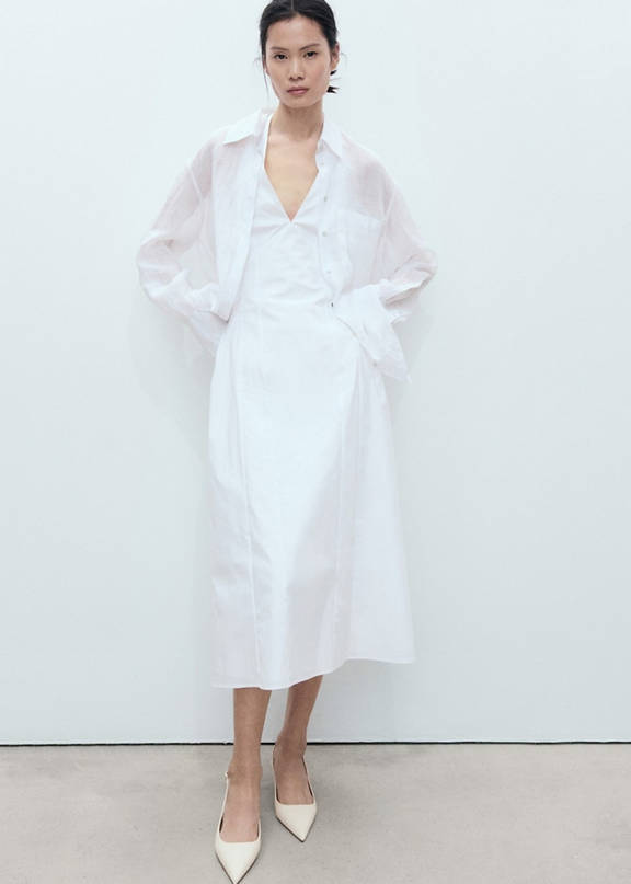 White shirt outfit.